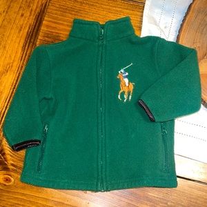 Polo by Ralph Lauren Zip Fleece Jacket Hunter Green 18 months